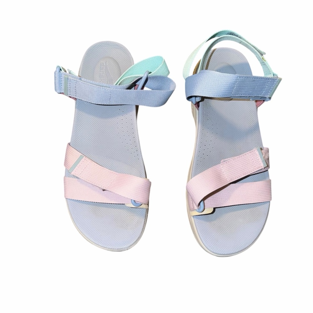 Dansko Raquel Sport Sandals Women’s EU 38 US 7.5 8 Sky Multi Adjustable Comfort